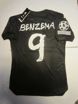 Karim Benzema Real Madrid UCL Match Slim Black Fourth Soccer Jersey 2021-2022 - £79.93 GBP