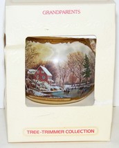 Hallmark GRANDPARENTS Vintage 1980 Ornament QX213-4 Currier &amp; Ives Design - £9.55 GBP