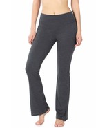 Zenana Premium Cotton FOLD Over Yoga Flare Pants, Charcoal, Large - $30.12 CAD