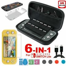 For Nintendo Switch Lite Carrying Case Bag+Shell Cover+Tempered Glass Protector - £27.73 GBP