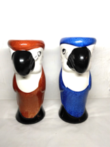 Vintage Blue &amp; Red Macaw or Parrot Tiki Kitsch Beach or Tropical Decor Bar Vase - £21.99 GBP