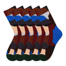 Anysox 5 Pairs Size 5-9 Fashion Socks Combed Cotton Abstract Art Oil Painting No - £19.36 GBP