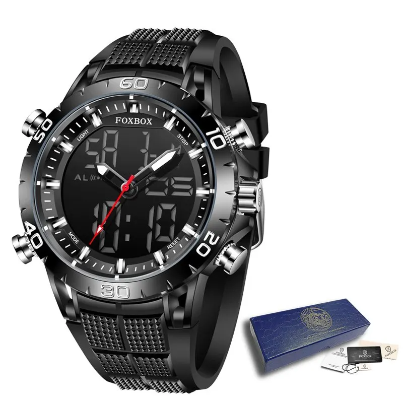 Men Watches Sport Top Brand Luxury Dual Display Quartz Watch Men Militar... - £56.45 GBP