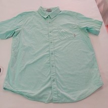 Columbia AM7619 Men&#39;s Green Cotton Short Sleeve Button-Up Shirt Size XL - $17.81