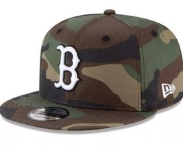 Boston Red Sox New Era Camo 9Fifty MLB Snapback Adjustable Hat - £22.33 GBP