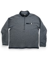 North Face Mens Large 1/4 Zip Pullover Grey Mock Neck Snap Pocket Stretc... - £14.48 GBP