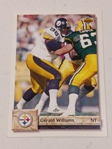 Gerald Williams Pittsburgh Steelers 1992 Upper Deck Card #563 - £0.77 GBP