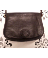 Vintage Pelletteria SPIGOLA Italy Black Leather Crossbody Bag Purse - $33.00