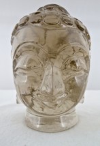 4 INCH NATURAL SMOKY QUARTZ BUDDHA HEAD 2730 CARATS GEMSTONE STATUE HOME... - $414.20