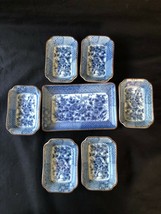 antique japanese porcelain food serving set. 7 pieces . Marked bottom. - £76.88 GBP