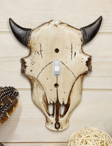 Set of 2 Rustic Western Bull Bison Cow Skull Single Toggle Switch Wall Plates - £20.77 GBP