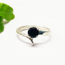 925 Sterling Silver Black Tourmaline Ring Handmade Gemstone Jewelry All Sizes... - £28.60 GBP