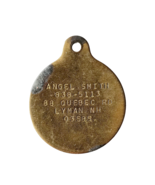 1970s Brass Dog Tag Lyman New Hampshire Vintage Collectible 03585 1.25&quot; F6P - €17,15 EUR
