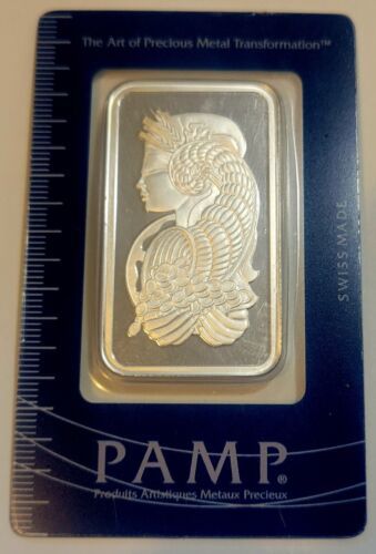 Primary image for 1 oz Silver Pamp Suisse Lady Fortuna Minted Bar (Assay Card)