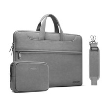 MOSISO PU Leather Waterproof Laptop Shoulder Bag Compatible with MacBook Air/Pro - £20.33 GBP