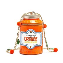 Embroidered Orange Juice Purses and Handbags for Women Novelty Chain Shoulder Ba - £55.31 GBP