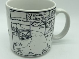 Vintage The Far Side Gary Larson 1983 Coffee Mug &quot;Boneless Chicken Ranch... - $21.04