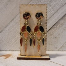 Multi-Colored Enamel Earrings - $91.22 MXN