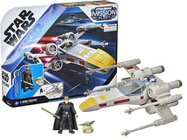 Star Wars Mission Fleet Luke Skywalker &amp; Grogu 2.5&quot; Figure &amp; X-Wing Fighter MIB - £10.91 GBP