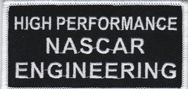 HIGH PERFORMANCE NASCAR ENGINEERING SEW/IRON PATCH EMBROIDERED EMBLEM BADGE - $8.00