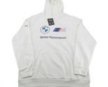 Puma BMW M Motorsport Essentials White Fleece Hoodie Men&#39;s Size XXL NEW - £40.05 GBP