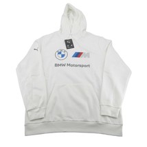 Puma BMW M Motorsport Essentials White Fleece Hoodie Men&#39;s Size XXL NEW - £39.18 GBP