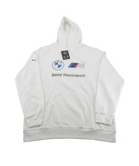 Puma BMW M Motorsport Essentials White Fleece Hoodie Men&#39;s Size XXL NEW - £39.07 GBP