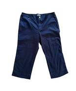 Lauren Ralph Lauren Womens Navy Capri Pants Size 12 Cotton/Elastane Blend - $299.02 MXN