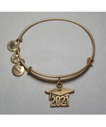 Alex and Ani GRADUATION CAP 2021 Rafaelian Gold Finish New Charm Bangle ... - $88.11