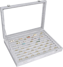 Rings Organizer Tray 10 Slots Velvet Ring Display Tray Insert Jewelry Ea - $741.72 MXN