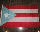 3X5 Embroidered Sewn Light Blue Puerto Rico Nylon Flag 3&#39;X5&#39; Gift Set - $34.88