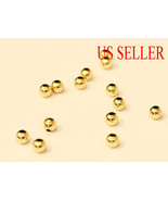 (1 pc )14k solid gold 2 3 4 5 mm  round polish beads / loose  price for ... - £2.37 GBP