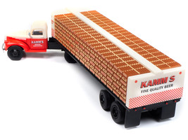 1941-1946 Chevrolet Tractor Red and White with Flatbed Bottle Trailer &quot;Kamm&#39;s Be - £36.55 GBP
