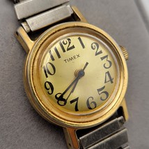 1977 Timex Gold Two Tone Wind-up Analog Women&#39;s Watch For Repair Or Part... - $25.99