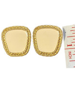 Avon Vintage Gold Tone Off White Pierced Earrings 1.5 Inch Studs - £9.48 GBP