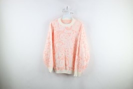 Vintage 90s Streetwear Womens Large Fairy Kei Kawaii Flower Pastel Knit Sweater - £47.03 GBP