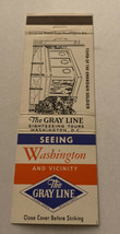 Vintage Matchbook Cover Matchcover Gray Line Bus Tomb Of The Unknown Soldier DC - £2.60 GBP
