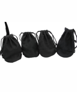 Nikon Camera Lens Soft Pouch / Case Lot of 4 Drawstring 6.5&quot; x 3.5&quot; Blac... - $32.42 CAD
