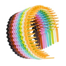 Plastic Headbands for Women Teen Girls Men 10 Packs Thin Headband with Teeth Non - £18.48 GBP