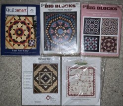 Lot of 5 UNCUT McCall's Easy Big Blocks Foundations Quilt Patterns And Others #2 - $19.79
