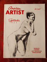 AMERICAN ARTIST September 1953 John Angel William Oberhardt Henry Raleigh - £12.52 GBP