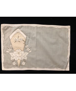 Placemats with pocket napkins vintage cotton cut work beige on beige set... - €17,31 EUR