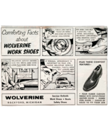 1960 Wolverine Labor Footwear Advertisement Vintage Work Shoes Boots DWF27 - $19.99