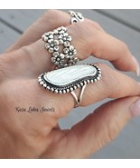 Oxidized Sterling Silver Moonstone Ring - Statement Jewelry - $1,251.19 MXN