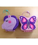 Lot of 2 Polly Pocket Compacts - Jumpin Style &amp; Backyard Butterfly - Inc... - $296.74 MXN