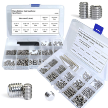 830Pcs Metric + Standard SAE Allen Head Socket Hex Grub Screw Set 304 Stainless - £31.97 GBP