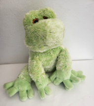2004 Wishpets Lotus Green Frog Plush Stuffed Animal 10” Soft Toy 92010 - $19.78