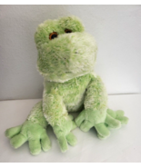 2004 Wishpets Lotus Green Frog Plush Stuffed Animal 10” Soft Toy 92010 - £15.55 GBP