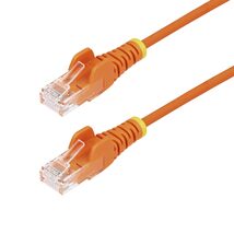 StarTech.com 9in Orange Slim CAT6 Ethernet Cable, Snagless RJ45, LSZH, 2... - $12.60