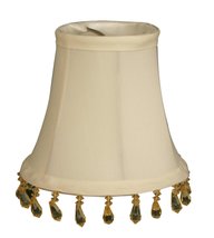 Royal Designs, Inc. Beaded Bell Clip On Chandelier Shade CS-310B-5WH, White, 3 x - £12.94 GBP+